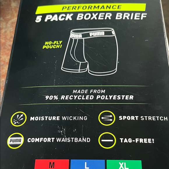 PUMA Sportluxe Black Boxer Briefs - 5 Pack NWT - Picture 7 of 8